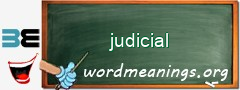 WordMeaning blackboard for judicial